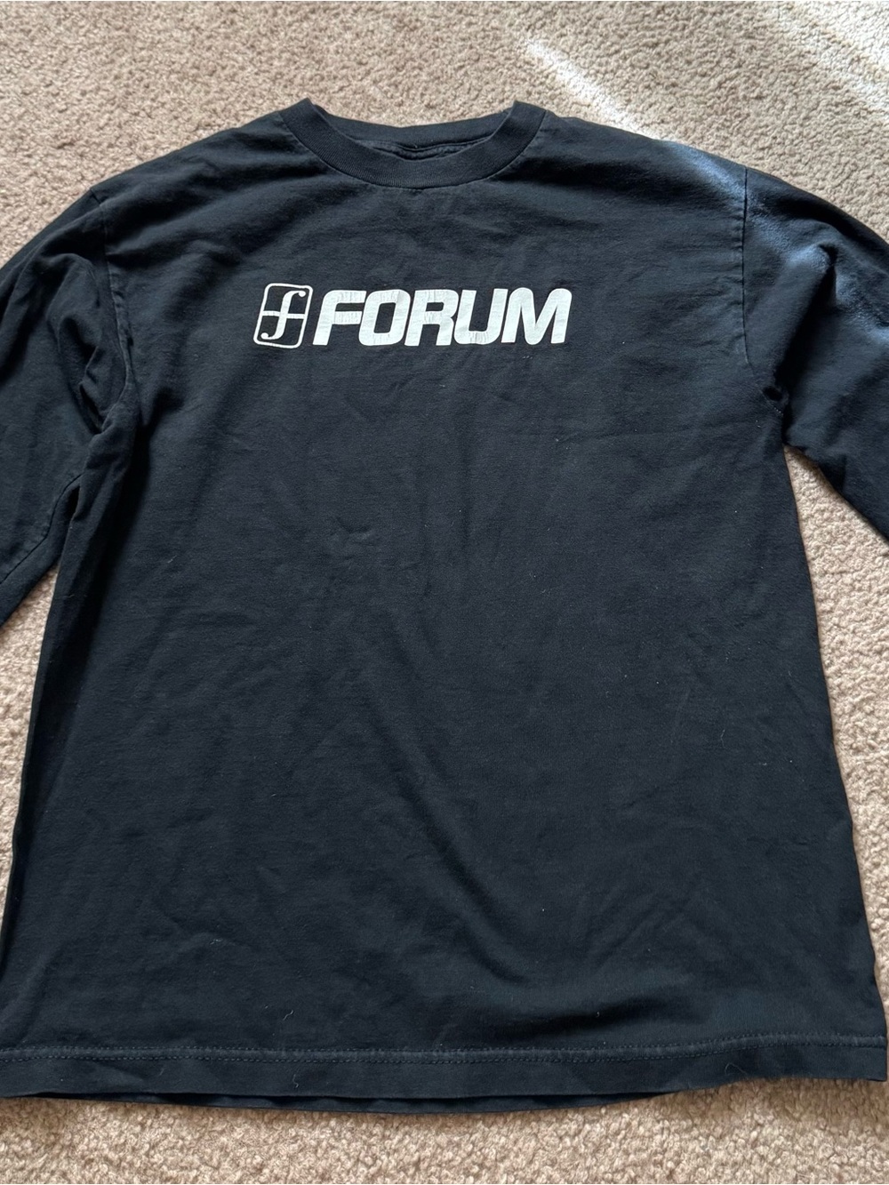 Men’s Black Forum Crewneck Long-Sleeve Shirt